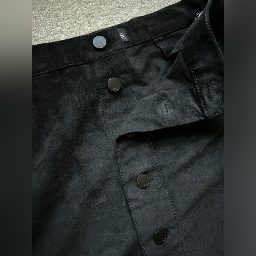 Express Jeans black mini button up skirts